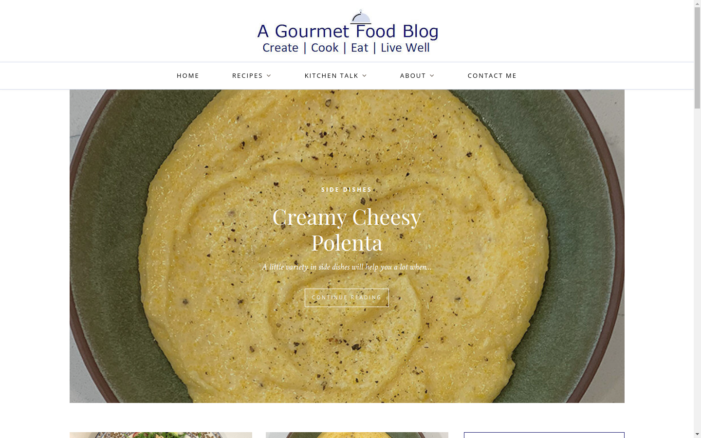 A Gourmet Food Blog